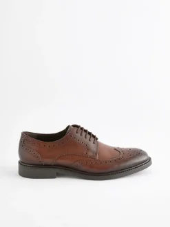 Marron - Coupe classique - Chaussures Richelieu derby en cuir