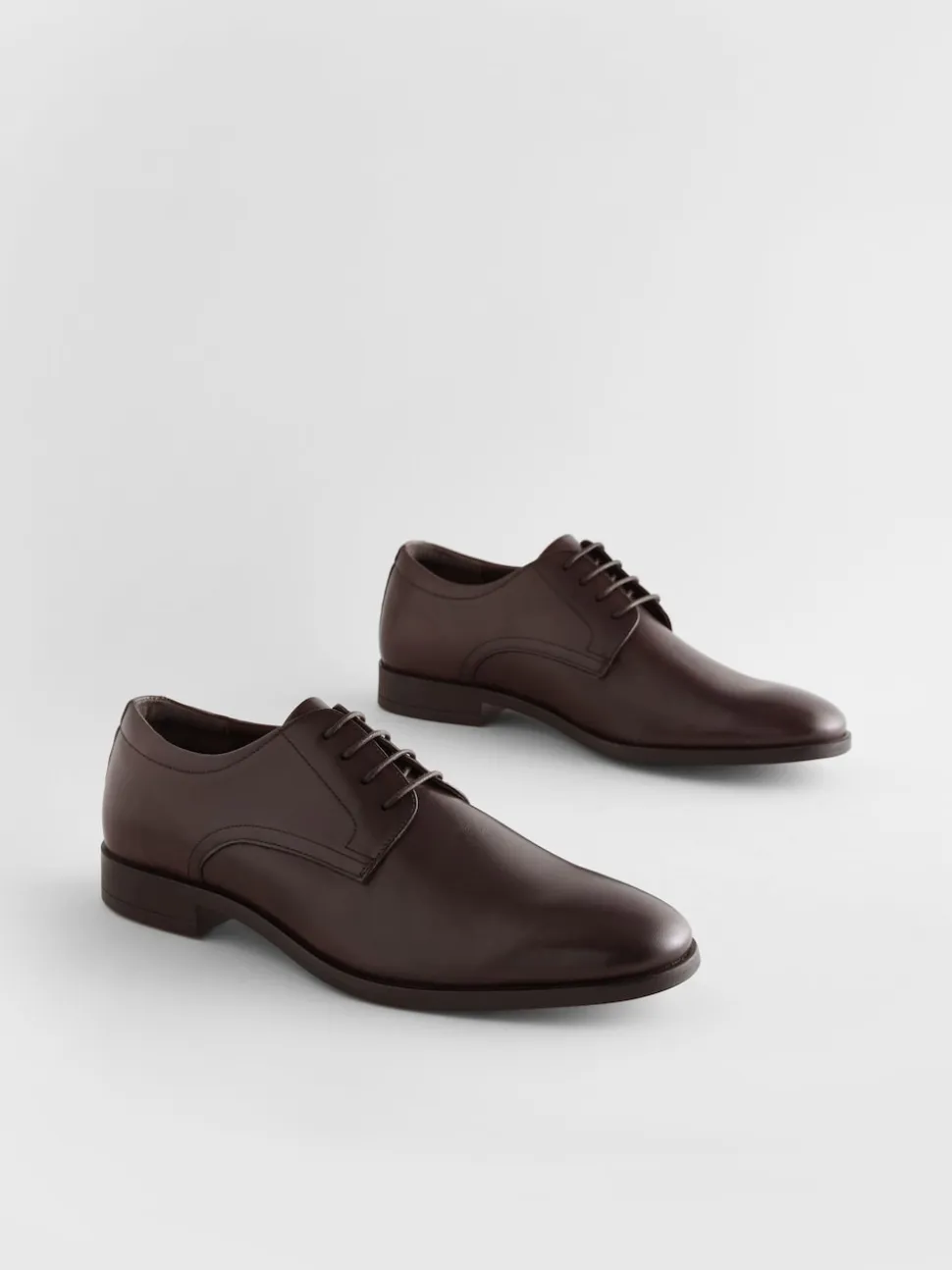 Marron - Coupe classique - Derbys en cuir classiques