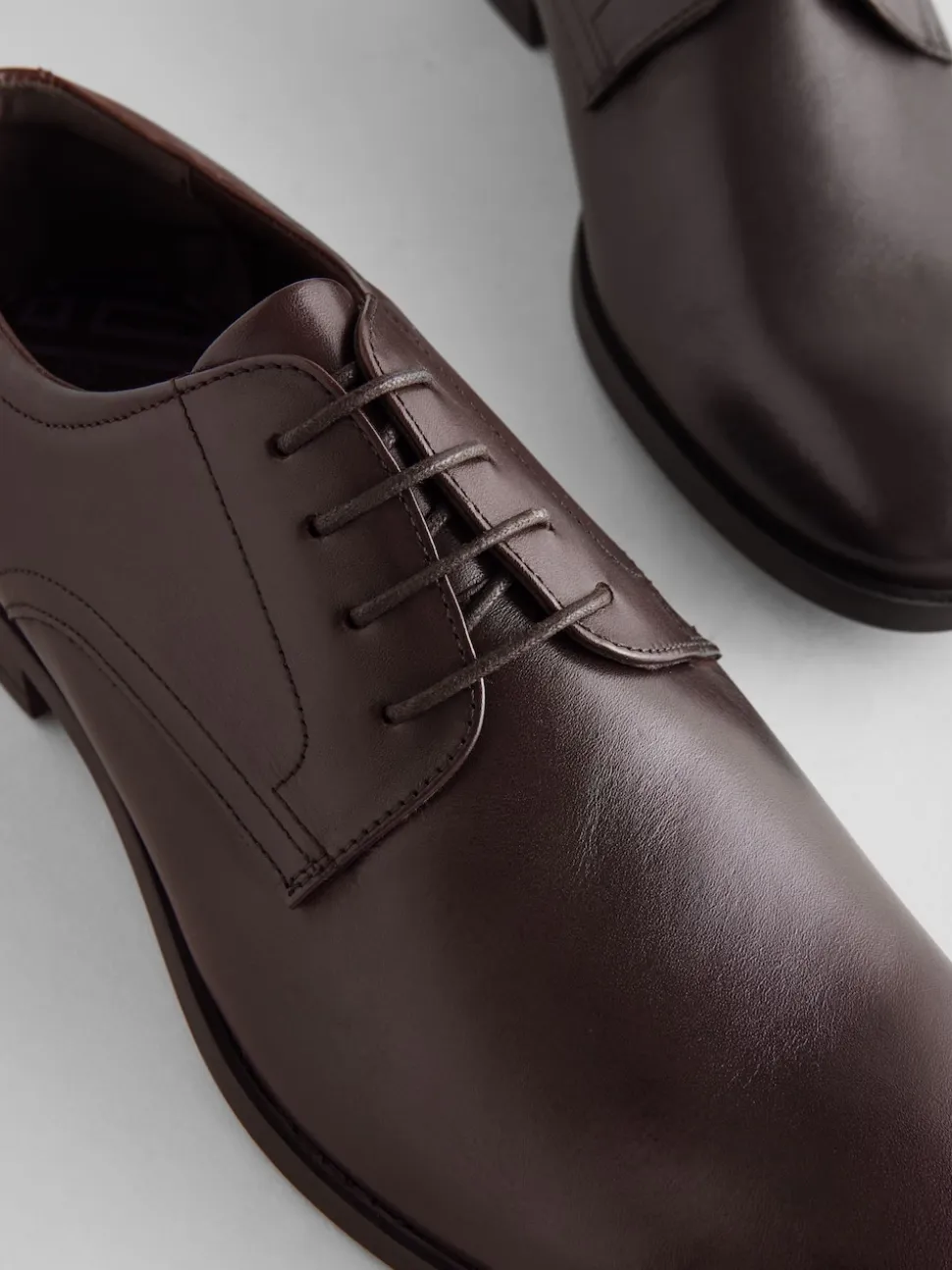 Marron - Coupe classique - Derbys en cuir classiques