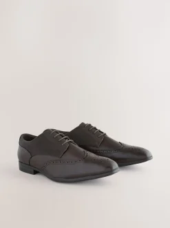 Marron - Coupe large - Chaussures richelieu
