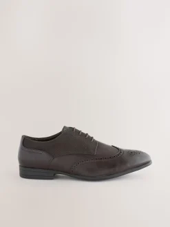 Marron - Coupe large - Chaussures richelieu