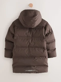 Marron - Doudoune imperméable à Gamme longue doublée de polaire (3-17ans)