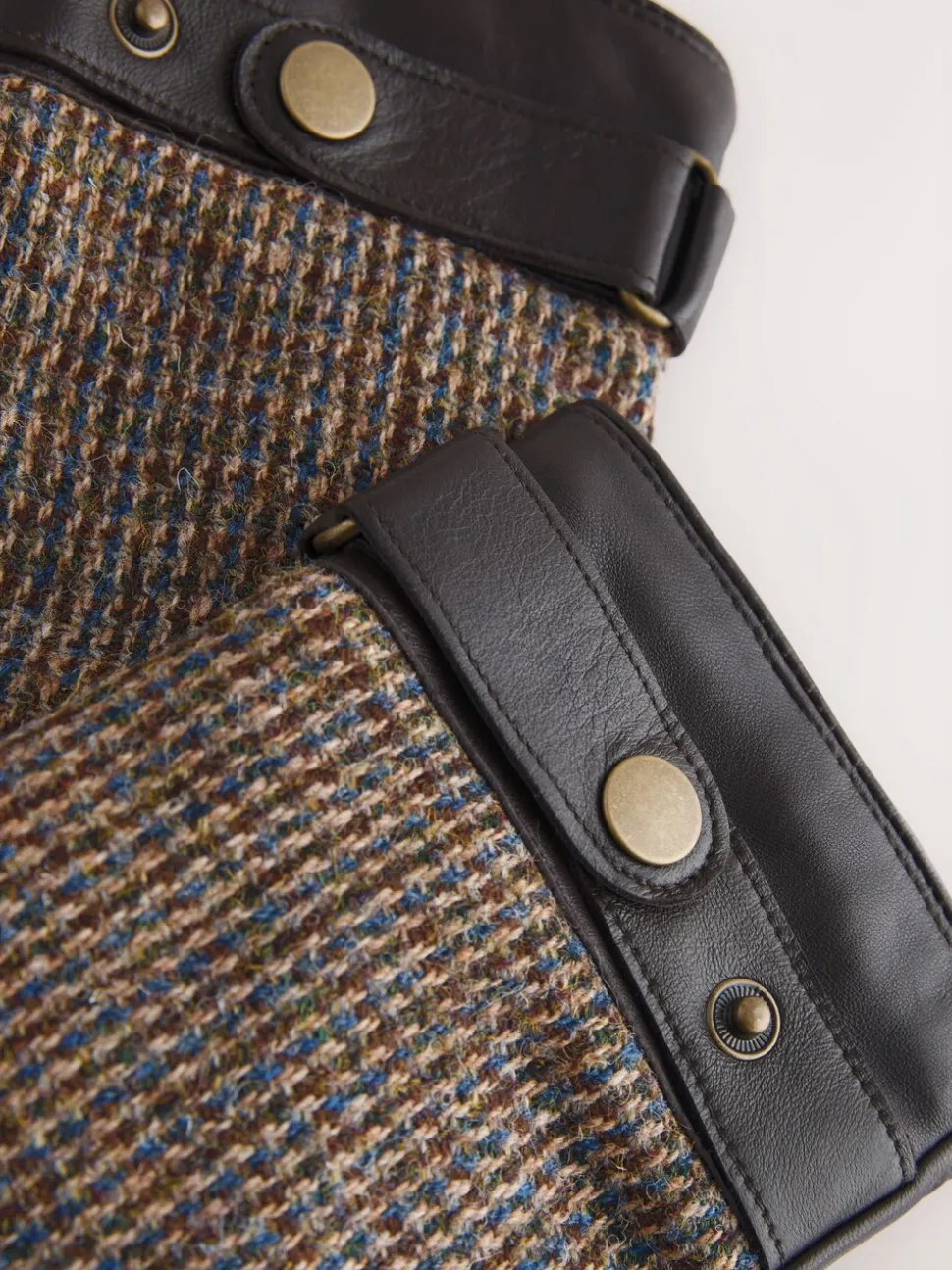 Marron - Gants Harris Tweed et Cuir