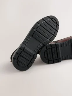 Marron - Grandes Bottes zippées en cuir