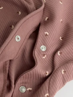 Marron à imprimé petites fleurs - Combinaisons de nuit pour bébé 3 Pack (0-2ans)