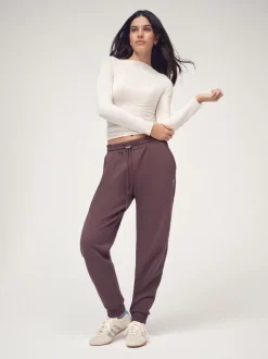 Marron - Jogging OSIA à poignets