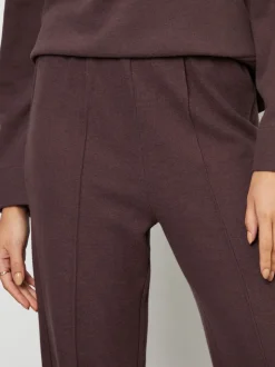 Marron - Joggings Threadbare côtelé confortable à enfiler à jambe large