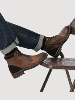 Marron - Jones Bootmaker Bottes à lacets en cuir Duveld