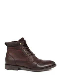 Marron - Jones Bootmaker Docklands Dentelle Bottes/Bottines en cuir