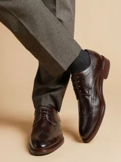 Marron - Jones Bootmaker Longwood Suede Derby Brogue