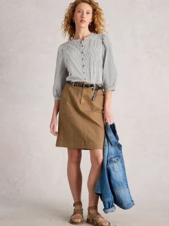 Marron - Jupe White Stuff Tia Chinos