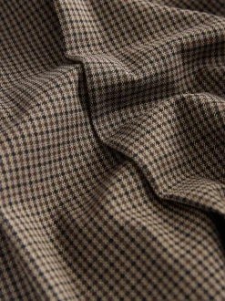 Marron - Jupe-culotte ajustée à carreaux