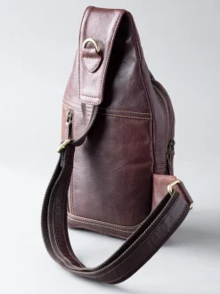 Marron - Lakeland Leather Sac à bandoulière Keswick en cuir