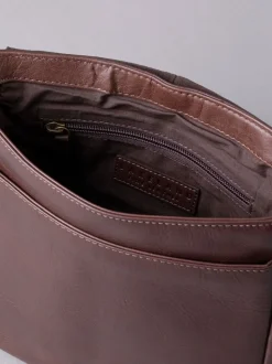 Marron - Lakeland Leather Medium Keswick Messenger Bag