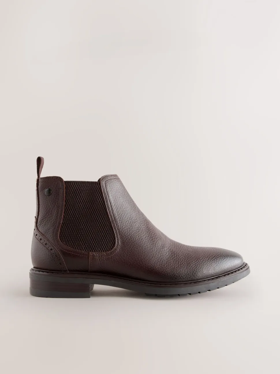 Marron - Leather Chelsea Boots