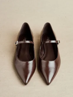 Marron - Linzi Seattle Chaussures plates Mary Jane à bout pointu