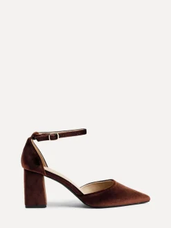 Marron - Linzi talons de cour pointus classiques Glam