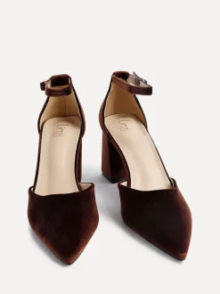 Marron - Linzi talons de cour pointus classiques Glam