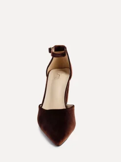 Marron - Linzi talons de cour pointus classiques Glam