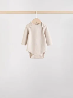 Marron - Lot de 5 bodies bébé à manches longues