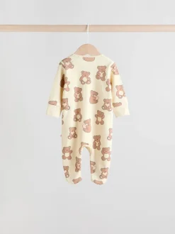 Marron - Lot de 4 dors-bien bébé à fermeture éclair bidirectionnelle (0mois -2ans)