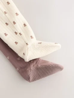 Marron - Lot de 2 dors-bien ours matelassés bébé