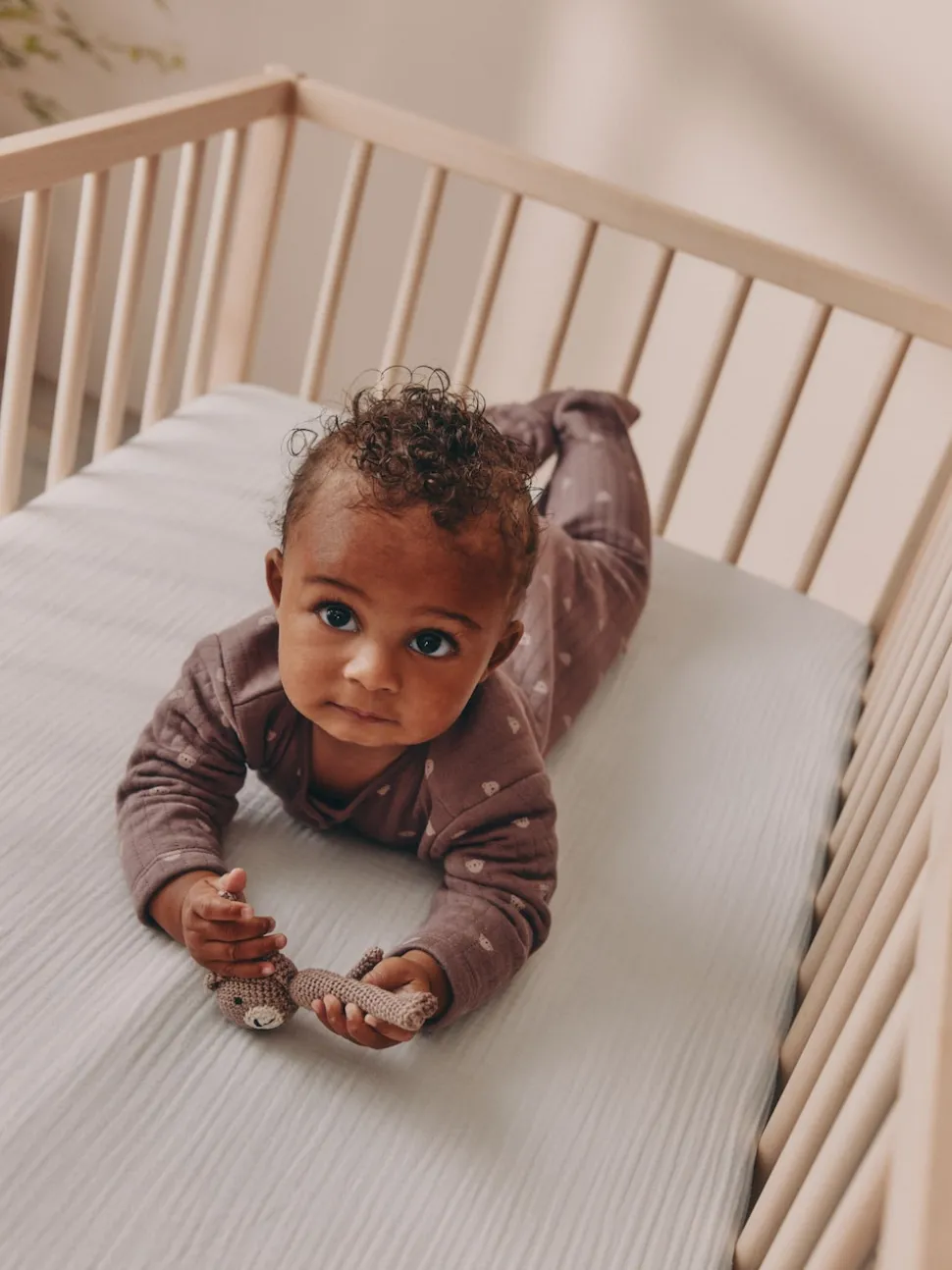 Marron - Lot de 2 dors-bien ours matelassés bébé