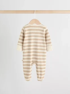 Marron - Lot de 4 dors-bien bébé à imprimé ours avec fermeture éclair bidirectionnelle (0mois-2ans)