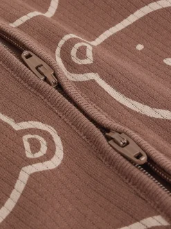 Marron - Lot de 4 dors-bien bébé à imprimé ours avec fermeture éclair bidirectionnelle (0mois-2ans)