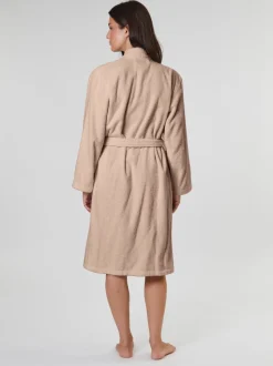 Marron - Loungeable Peignoir classique en éponge