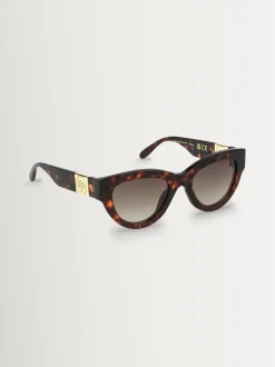 Marron - Lunettes de soleil Mulberry Luna