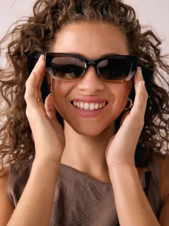 Marron - Lunettes de soleil carrées