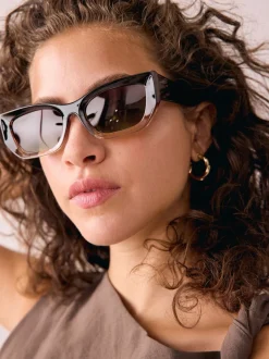 Marron - Lunettes de soleil carrées