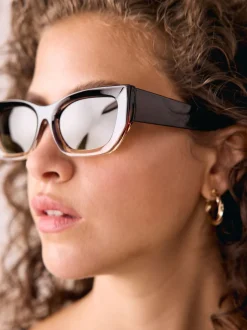 Marron - Lunettes de soleil carrées