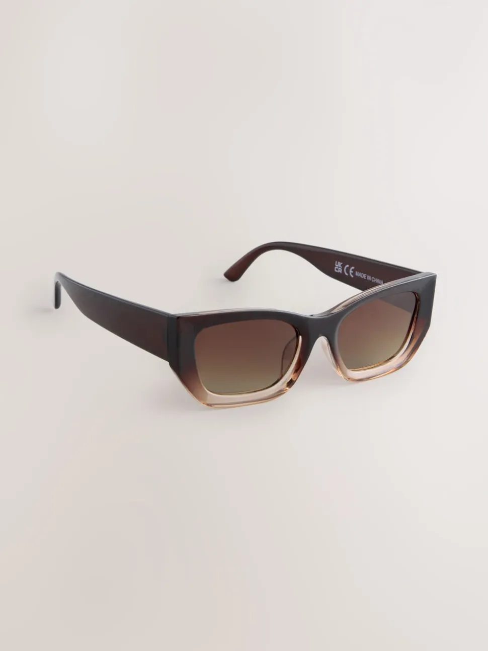 Marron - Lunettes de soleil carrées