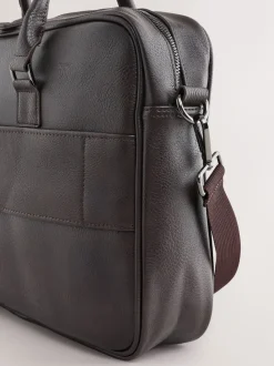 Marron - Mallette en similicuir