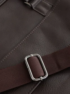 Marron - Mallette en similicuir