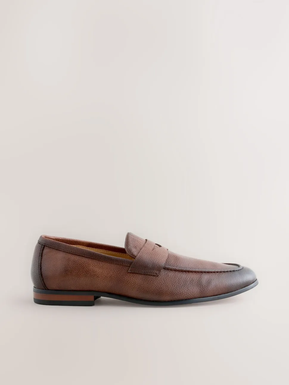 Marron - Mocassins en cuir embossé