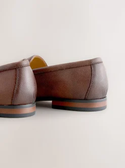 Marron - Mocassins en cuir embossé
