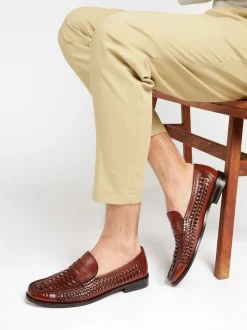Marron - Mocassins Jones Bootmaker Riverside en cuir tissé