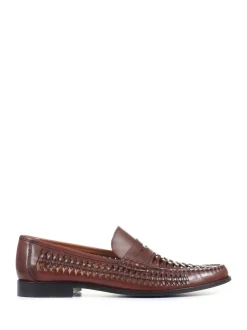 Marron - Mocassins Jones Bootmaker Riverside en cuir tissé