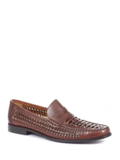 Marron - Mocassins Jones Bootmaker Riverside en cuir tissé