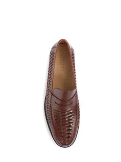 Marron - Mocassins Jones Bootmaker Riverside en cuir tissé