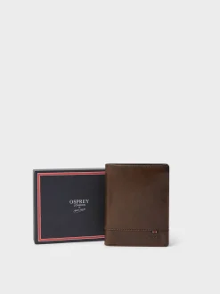 Marron - Osprey London The London Leather Wallet avec poche à pièces