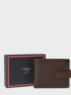 Marron - Osprey London The London Leather Coin Wallet