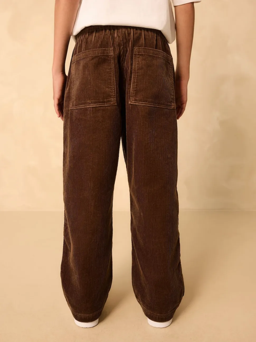Marron - Pantalon à enfiler en velours côtelé (3-16ans)