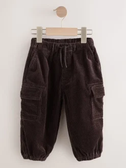 Marron - Pantalon cargo en velours côtelé (3mths-7yrs)
