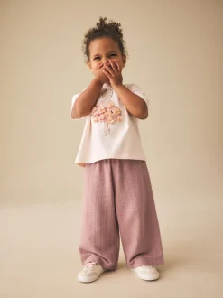 Marron - Pantalon large (3 mois-7 ans)