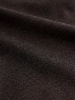 Marron - Pantalon élégant à taille élastique avec contenu en laine