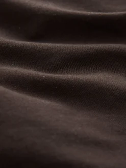 Marron - Pantalons chinos extensibles à double pli